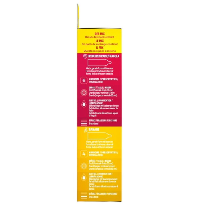 Prezervative Durex cu aroma de fructe, 14 Buc - vedere laterala