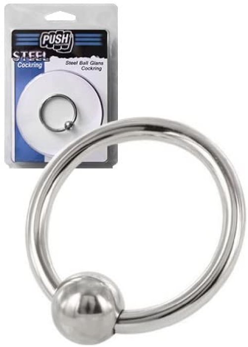 Inel Penis din Metal cu Bila - culoare si material