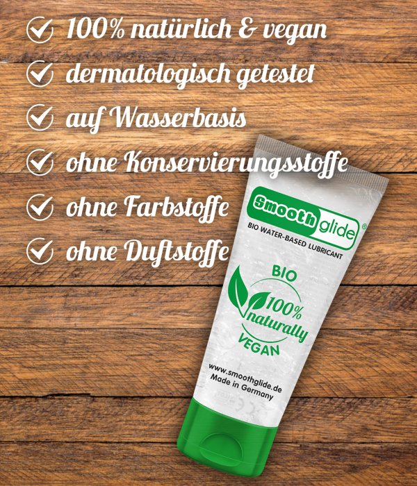 Lubrifiant Intim 100% Organic, Smooth Glide Bio Vegan 50 ml - vedere spate
