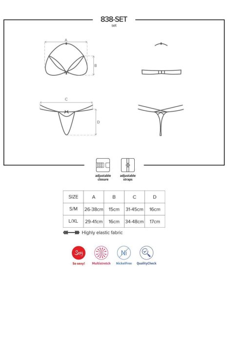 Set Lenjerie Sexy, Osessive, Negru# - culoare si material