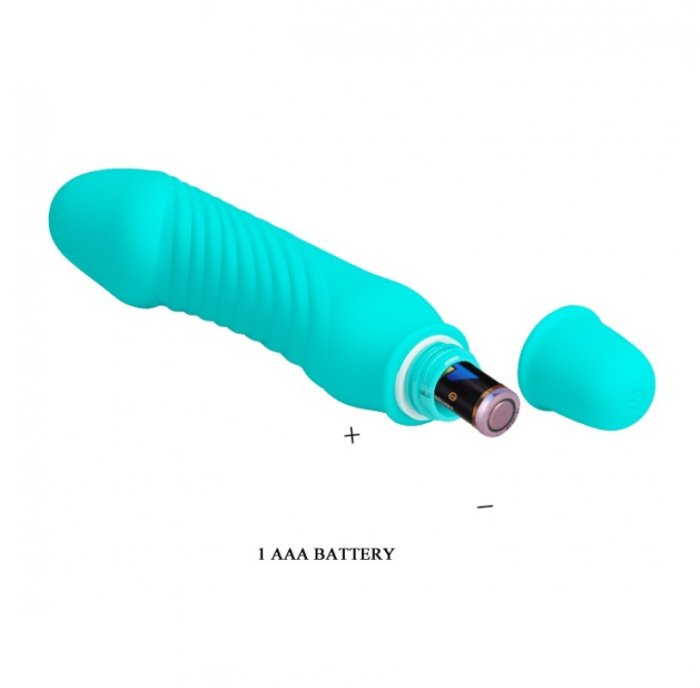 Mini Vibrator Pretty Love Stev turquoise, 10 Vibratii - accesorii incluse