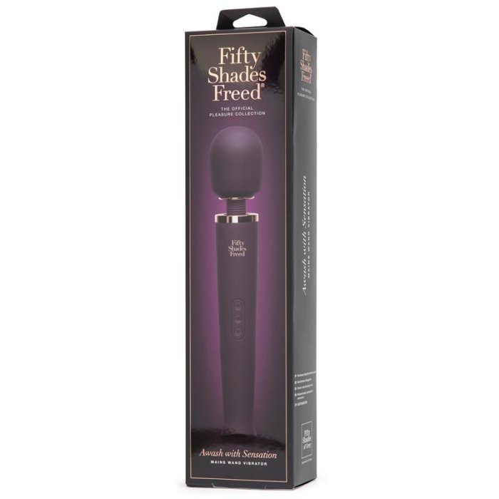 Fifty Shades Freed Massage Wand Awash with Sensation - vedere laterala