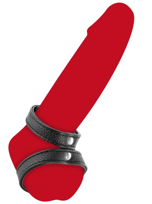 Inel Penis, Double Cockring, leather, Fetish Tentation#