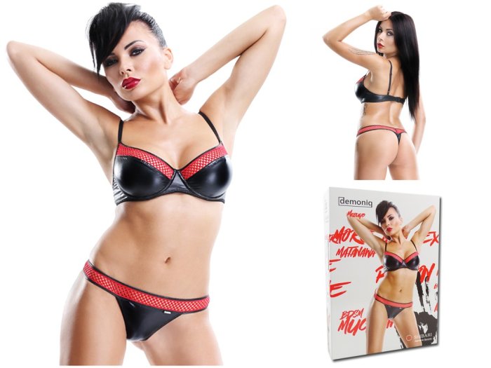 Lenjerie Sexy WetLook Masuyo Shibari Demoniq - Negru