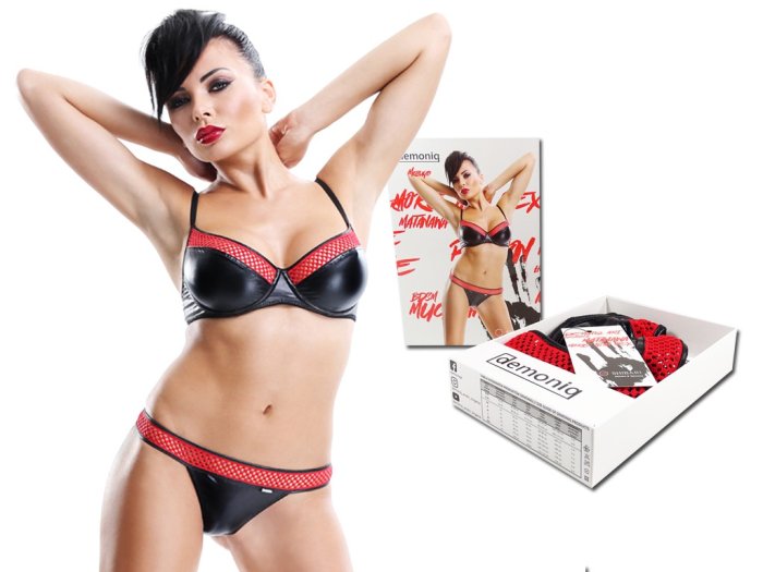 Lenjerie Sexy WetLook Masuyo Shibari Demoniq - Negru