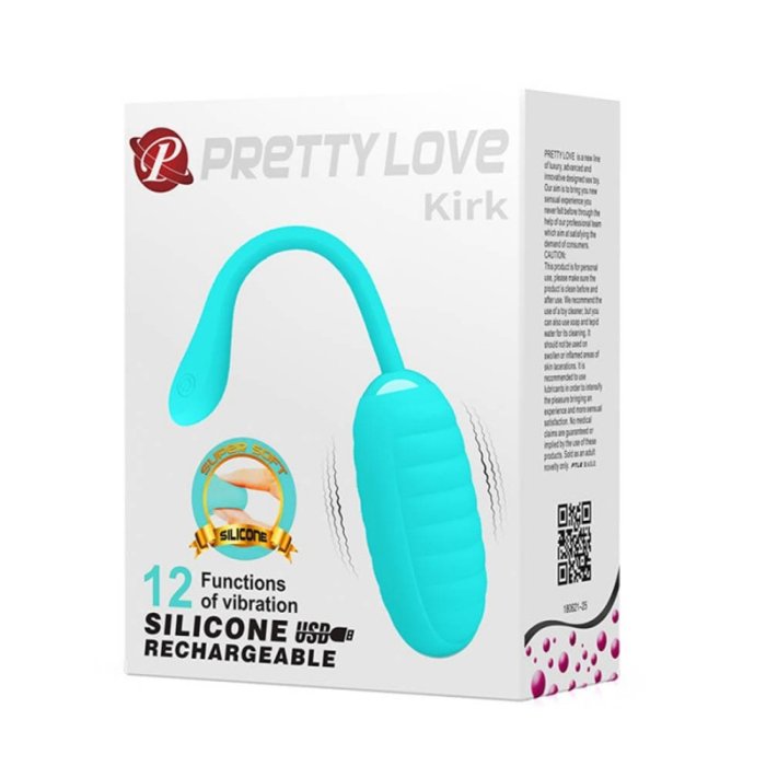 Ou cu vibratii reincarcabil  Pretty Love »Franklin« 19,7 cm - Turcoaz