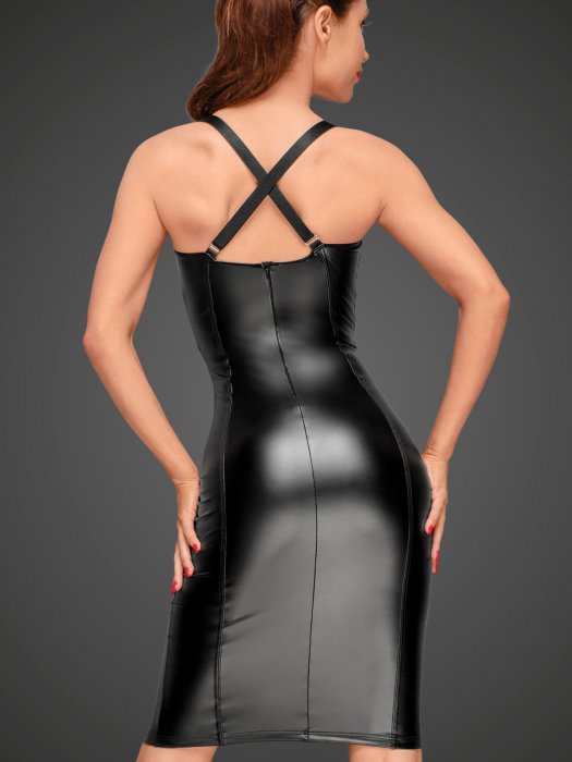 Rochie Eleganta Wetlook Noir Handmade - Negru - detaliu finisaj