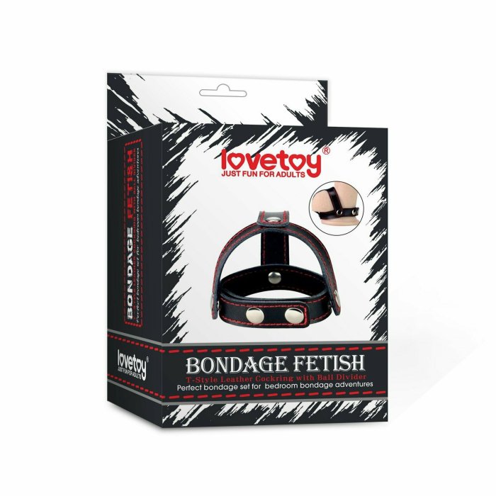 Inel Lovetoy "Bondage Fetish Leather" Negru