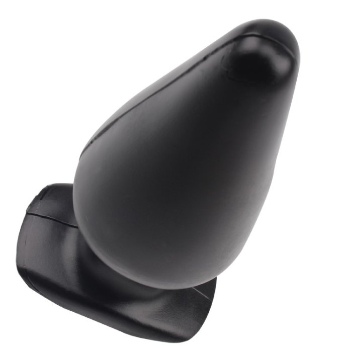 Plug anal Rubicon Chisa Novelties negru - vedere laterala design alungit