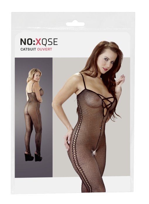 Catsuit Optic Mandy Mystery - Negru