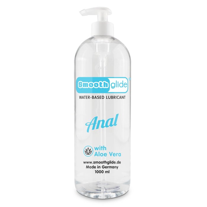 Lubrifiant, Smooth Glide™, Anal cu Aloe Vera, calmant, anti iritare, anti inflamator, 1000 ml - vedere frontala