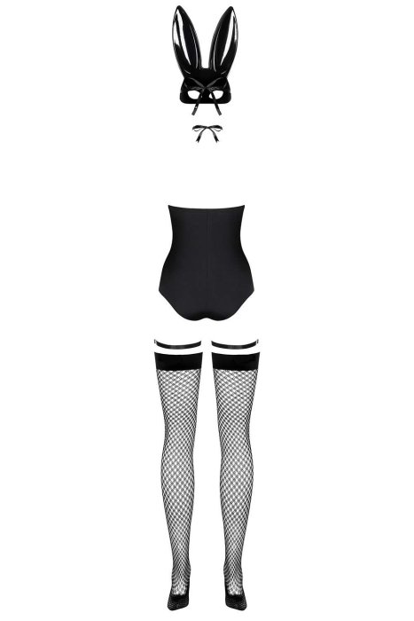 Set Costum Iepuras Obsessive - Negru - dimensiuni complete