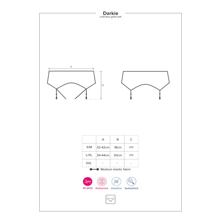 Portjartier Obsessive Darkie Negru# - culoare si material