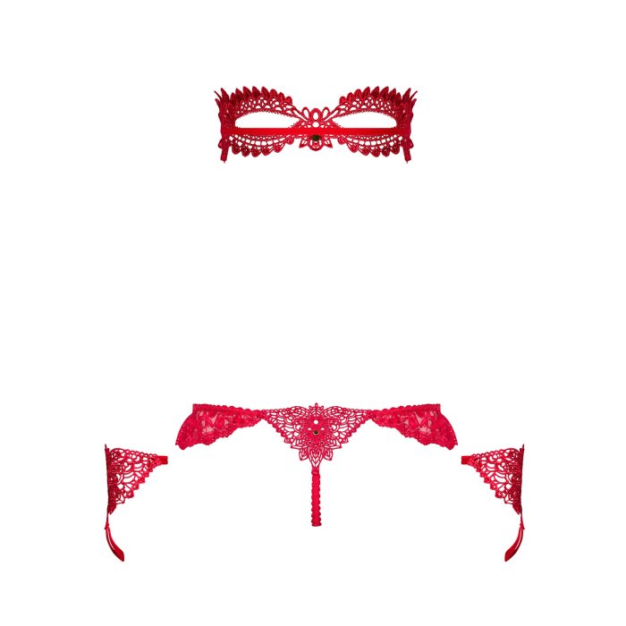 Set Lenjerie Sexy Obsessive -  Rosu