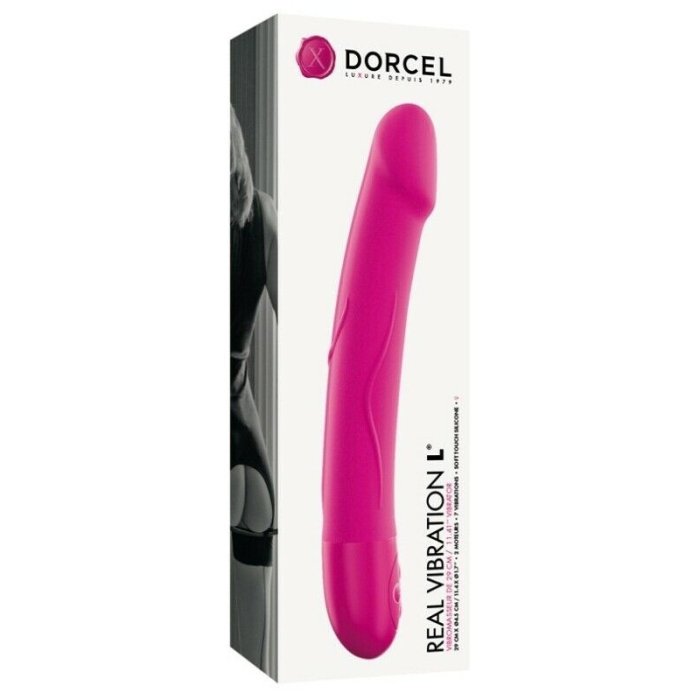 Vibrator DORCEL Realistic L Roz, 7 Vibratii - vedere frontala
