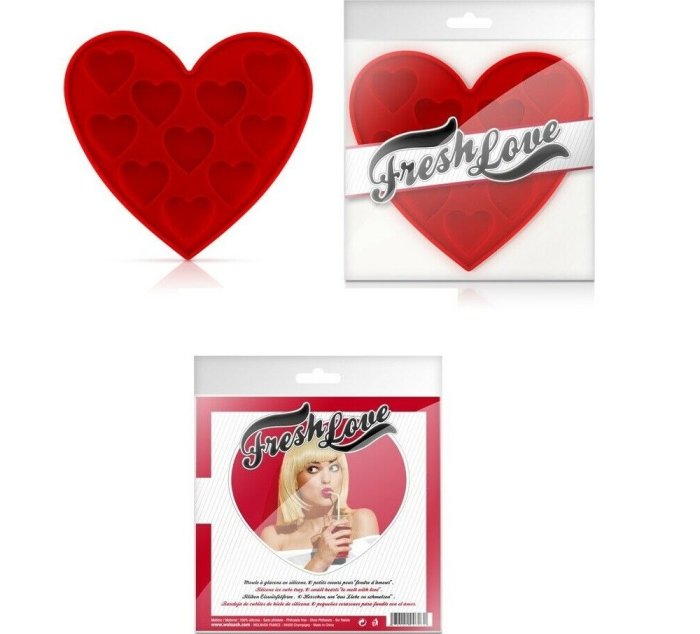 Forma Gheata Cuburi Inimioare Lovetoy "Fresh Love" - Rosu