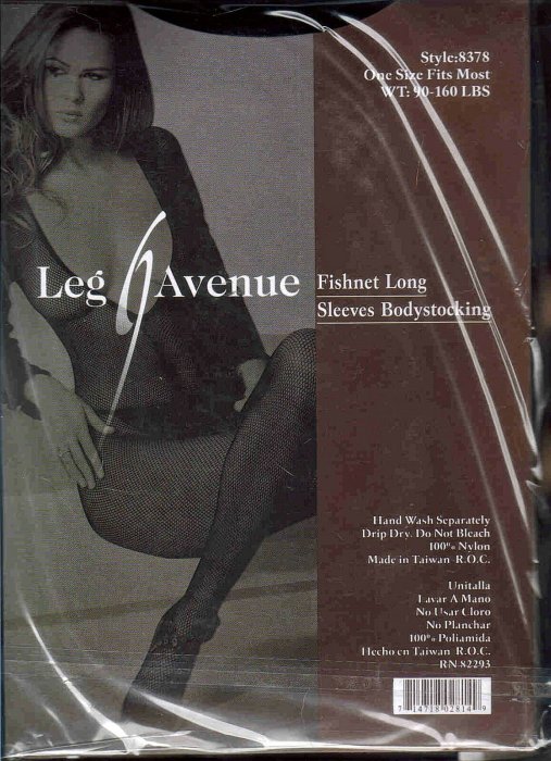 Bodystocking cu Decolteu Adanc in V  Leg Avenue - Negru
