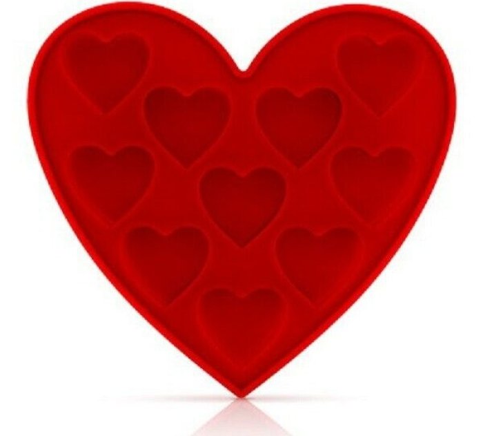 Forma Gheata Cuburi Inimioare Lovetoy "Fresh Love" - Rosu##