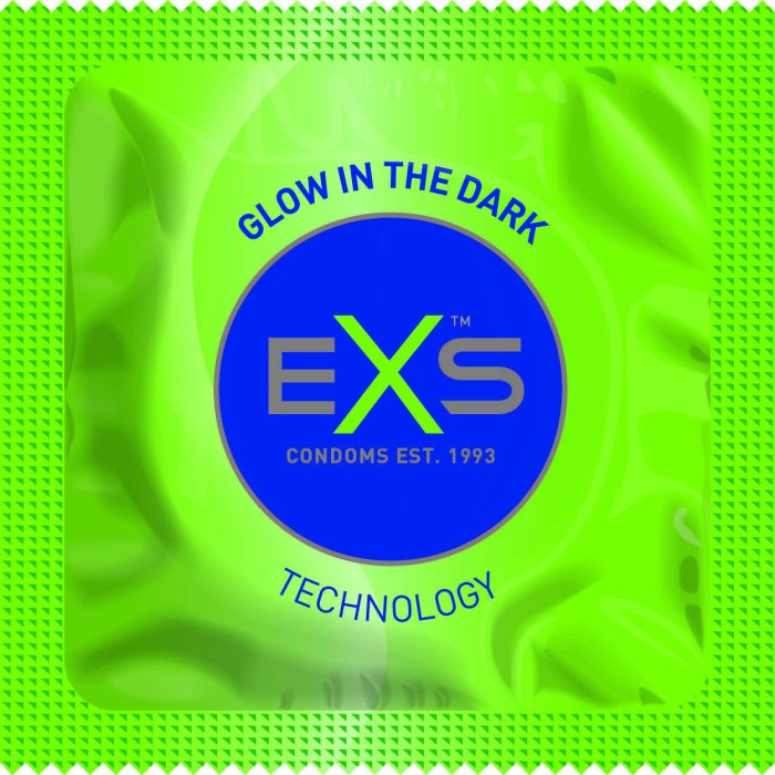 Prezervative Fluorescente EXS "Glow in the Dark" 3 Bucati##