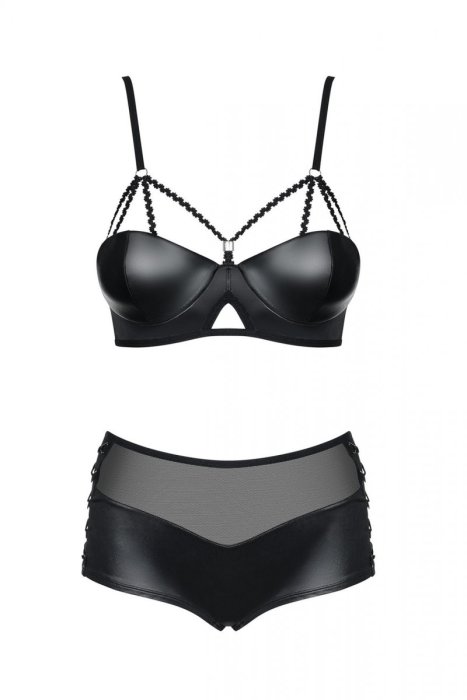 Set Obsessive Leatheria 2 pcs, Negru# - vedere laterala