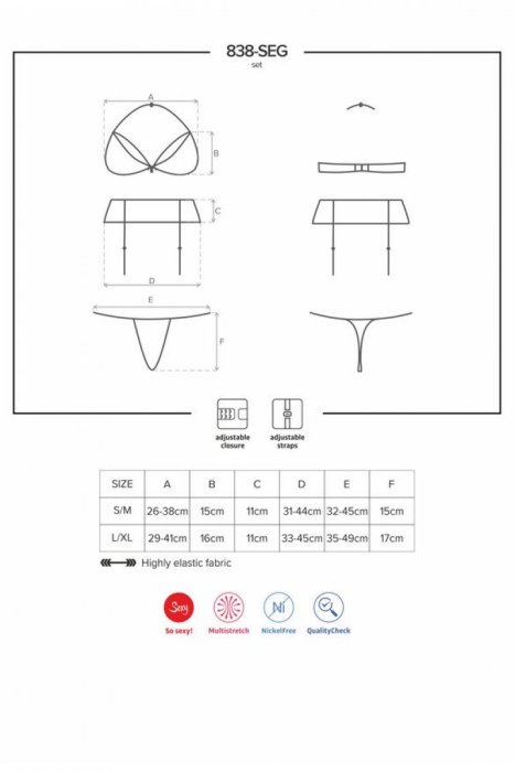 Set Lenjerie Intima Obsessive - Rosu
