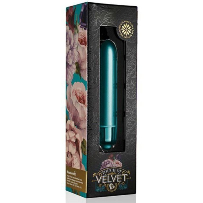 Vibrator Bullet Touch of Velvet Blue Petals, Rocks Off, RO-90mm - culoare si material