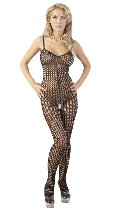 Catsuit CHILLI Mandy Mystery - Negru - vedere frontala