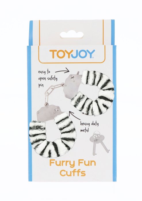Catuse Plus ToyJoy "Furry Fun Cuffs" Alb##