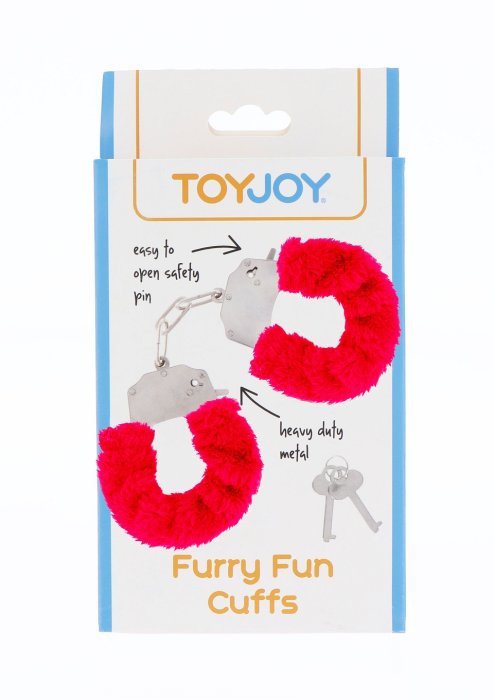 Catuse Plus ToyJoy "Furry Fun Cuffs" Rosu##