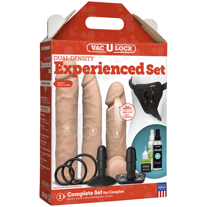Strapon Femei Dual Density UltraSKYN Experienced Set 3 Dildo Vac-U-Lock#