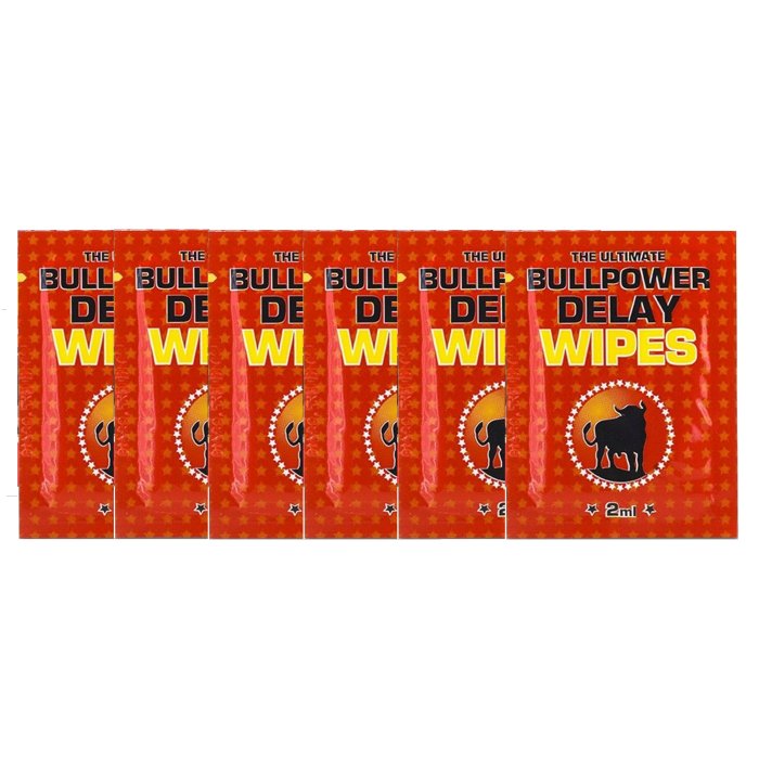 Servetele Anti-Ejaculare Cobeco "Bull Power Wipes" 6 Bucati - dimensiuni complete