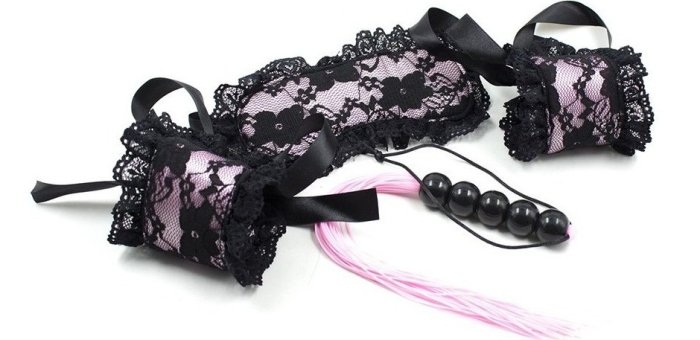 Set Bondage Toyz4Lovers"Fetish Art" 4 piese - Roz