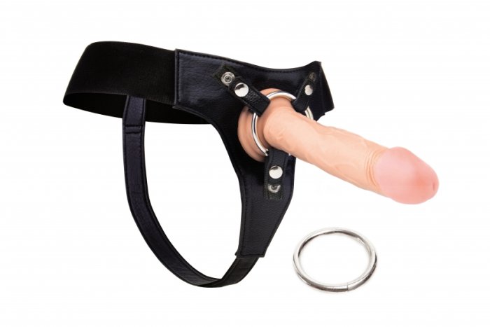 Chilot Strap On Femei, Harness Deluxe, Real Rock - culoare si material