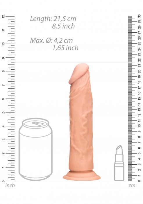 Strapon femei cu chilot, Dildo Natural Realistic, Real Rock, 20 cm x 4,2 cm - dimensiuni complete
