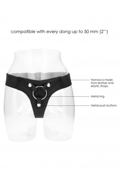 Chilot Strap On Elastic Harness, Real Rock - dimensiuni complete