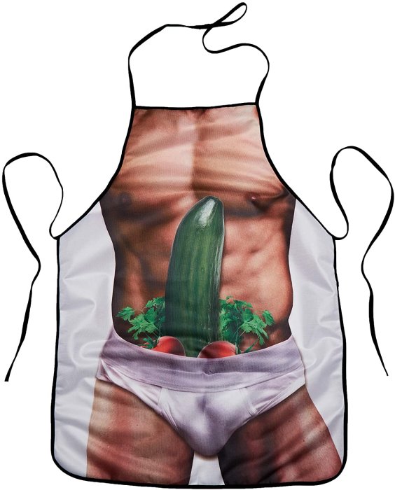 Sort de Bucatarie Funny, Femarvi cucumber apron - vedere frontala