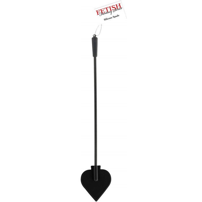 Cravasa Fetish Fantasy Silicone Spade Crop Black, 71cm - vedere frontala