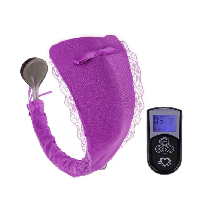 Chiloti cu Vibratii HAOOY »C-String« Violet