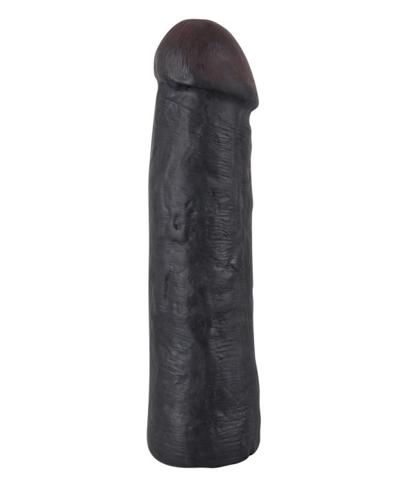 Manson Penis You2Toys "Big Penis Sleeve" 22 cm - Negru - vedere laterala