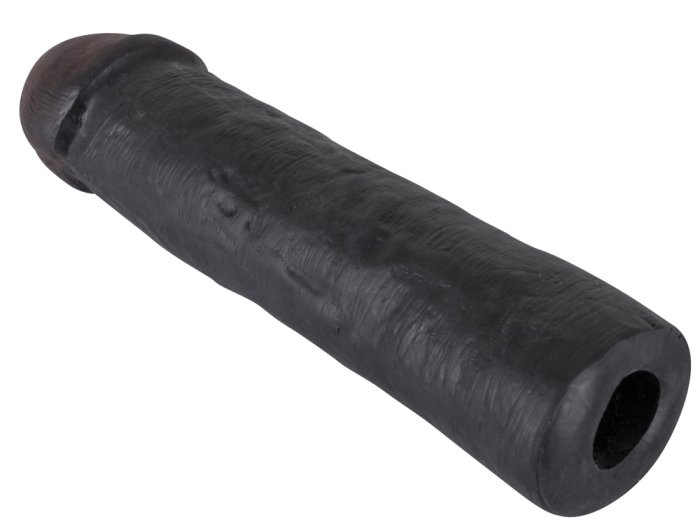 Manson Penis You2Toys "Big Penis Sleeve" 22 cm - Negru - detaliu finisaj