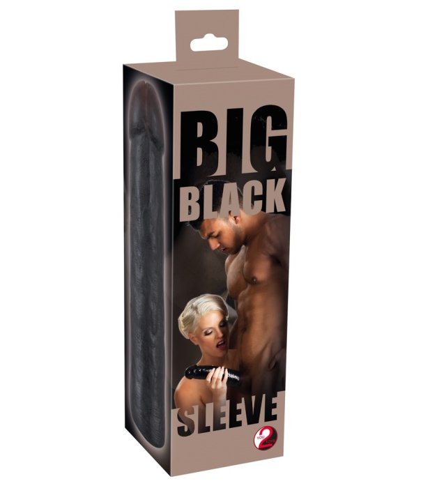 Manson Penis You2Toys "Big Penis Sleeve" 22 cm - Negru - accesorii incluse