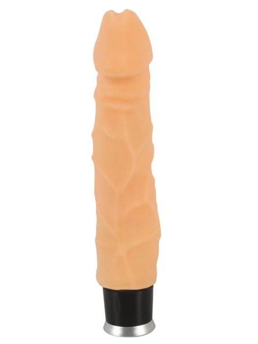 Vibrator "Big Vibe" Nature Skin, 23 cm - culoare si material