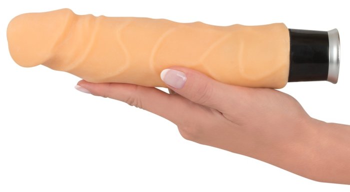 Vibrator "Big Vibe" Nature Skin, 23 cm - vedere laterala