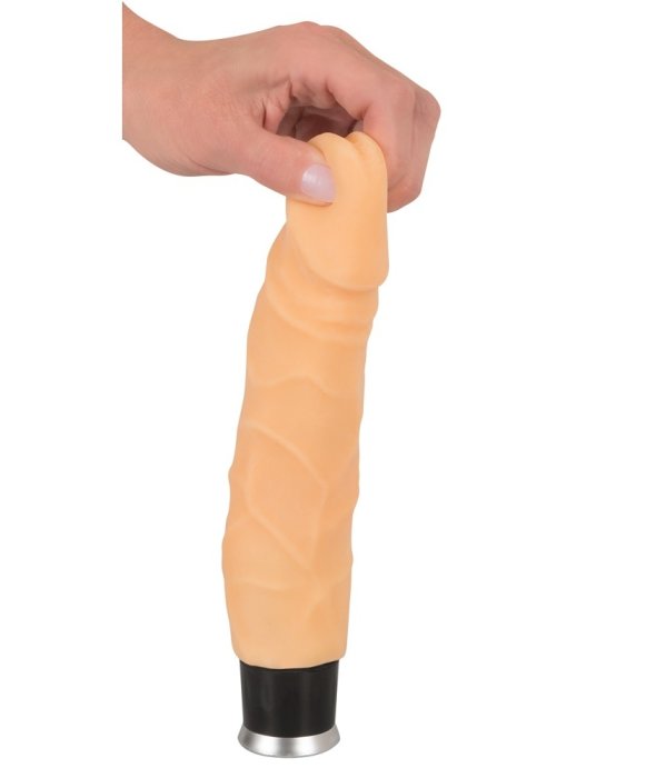 Vibrator "Big Vibe" Nature Skin, 23 cm - accesorii incluse
