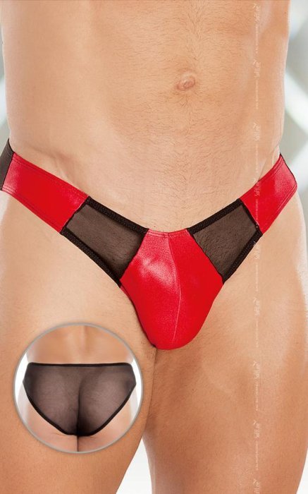 Chilot Barbati Rosu cu Negru Softline - vedere frontala
