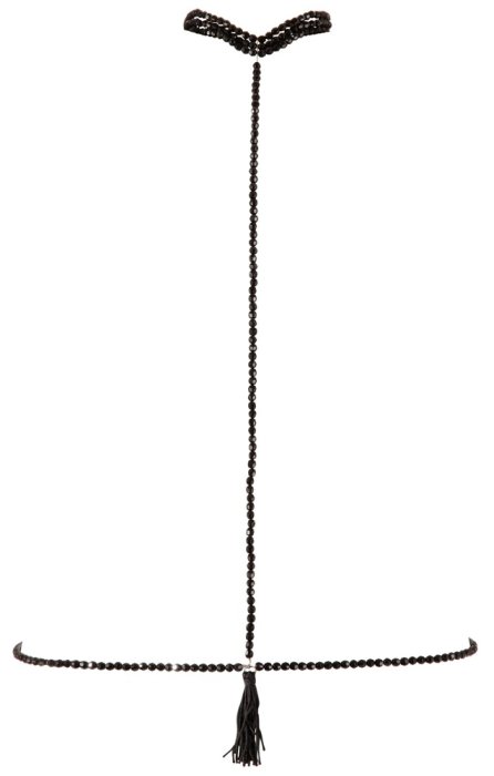 Lant de Corp Decorativ Perlat Cottelli Collection - Negru