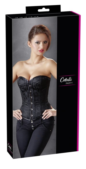 Corset Cottelli Party - Negru - accesorii incluse