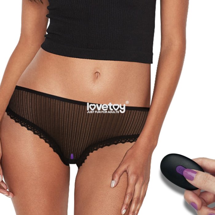 Chiloti cu Vibratii si Telecomanda LoveToy »IJoy« S/L - Negru - culoare si material
