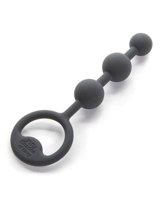 Bile Anale Fifty Shades Of Grey "Carnal Bilss" 10 cm - Negru - dimensiuni complete