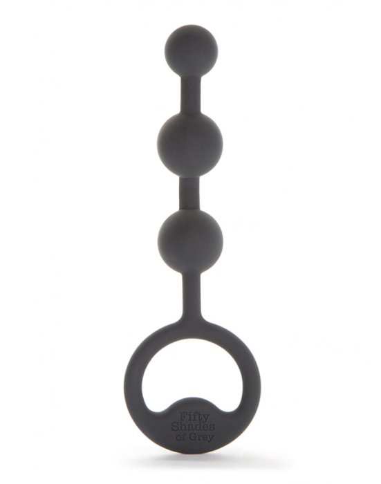 Bile Anale Fifty Shades Of Grey "Carnal Bilss" 10 cm - Negru - culoare si material